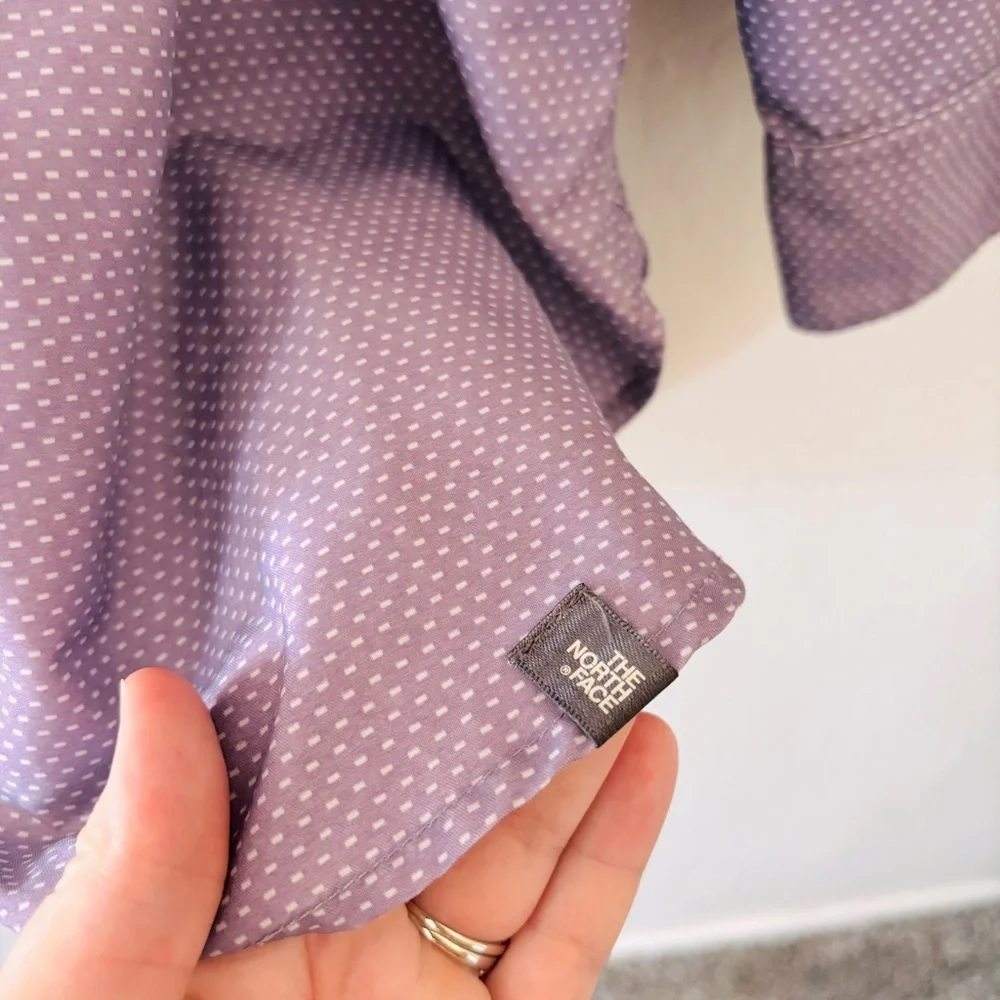 The North Face Stevie Womens XL Purple Sage Dotted Long Sleeve Shirt - Picture 4 of 8